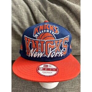 New Era 9Fifty Hardwood Classics NEW YORK KNICKS NBA Basketball Blue Orange Cap